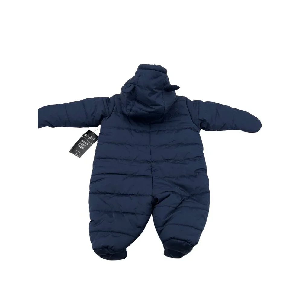 Infant Unisex Navy Blue Snow Pram 0-3 M By The Childrens Place Fleece Lined & In